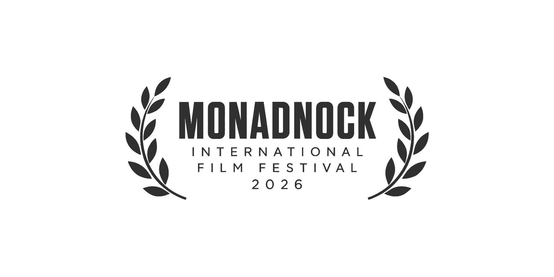 Avi Setton's The Big Break. Logo for Monadnock International Film Festival 2026, with stylized laurel branches surrounding the event name and year.