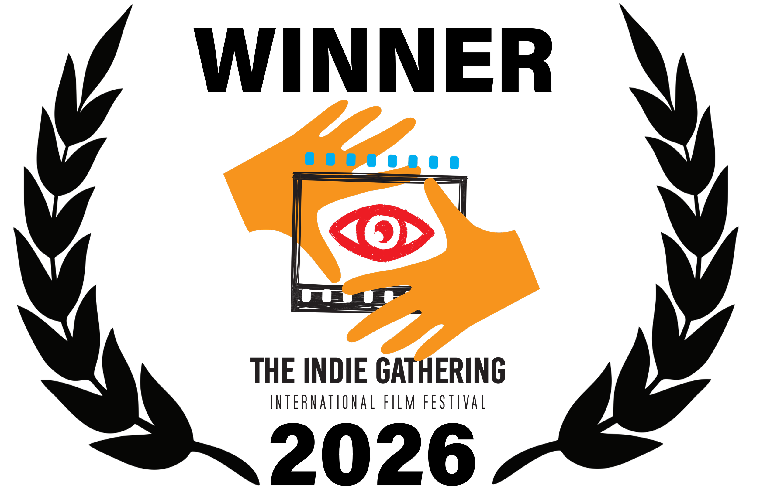 Avi Setton's The Big Break. Logo for the Indie Gathering International Film Festival 2020 featuring a stylized design with a hand, eyes, and text.
