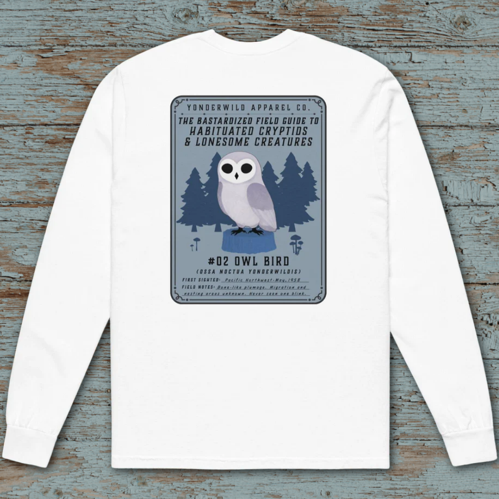 Field Guide Owl Bird Long Sleeve Tee