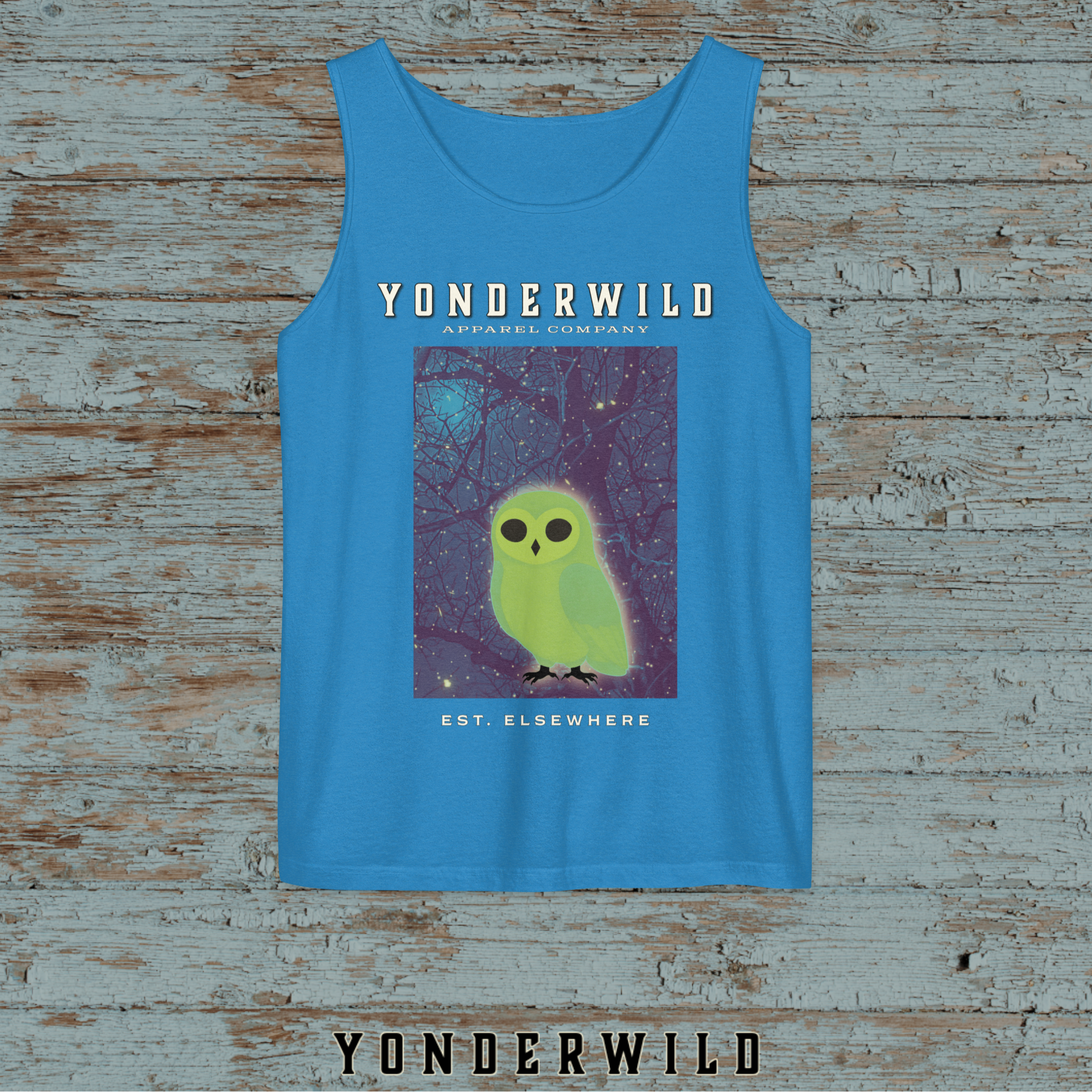 Owl Bird Aglow Tank Top