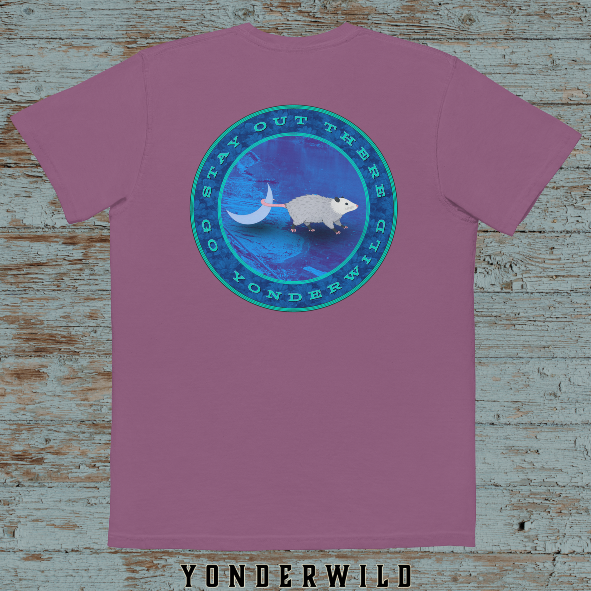 Out There Moon Possum Pocket Tee