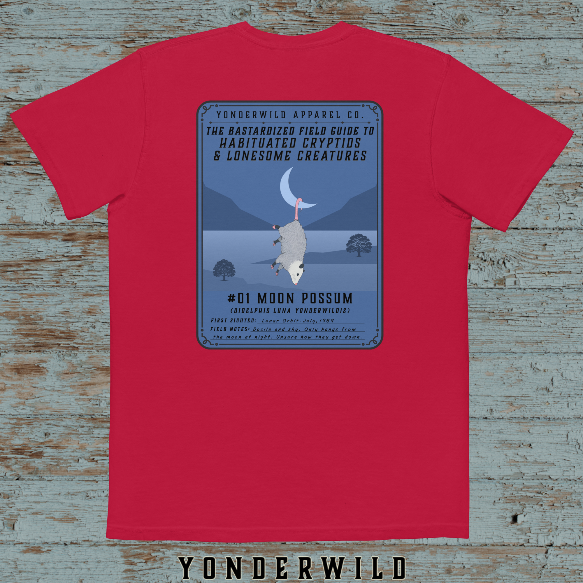 Field Guide Moon Possum Pocket Tee