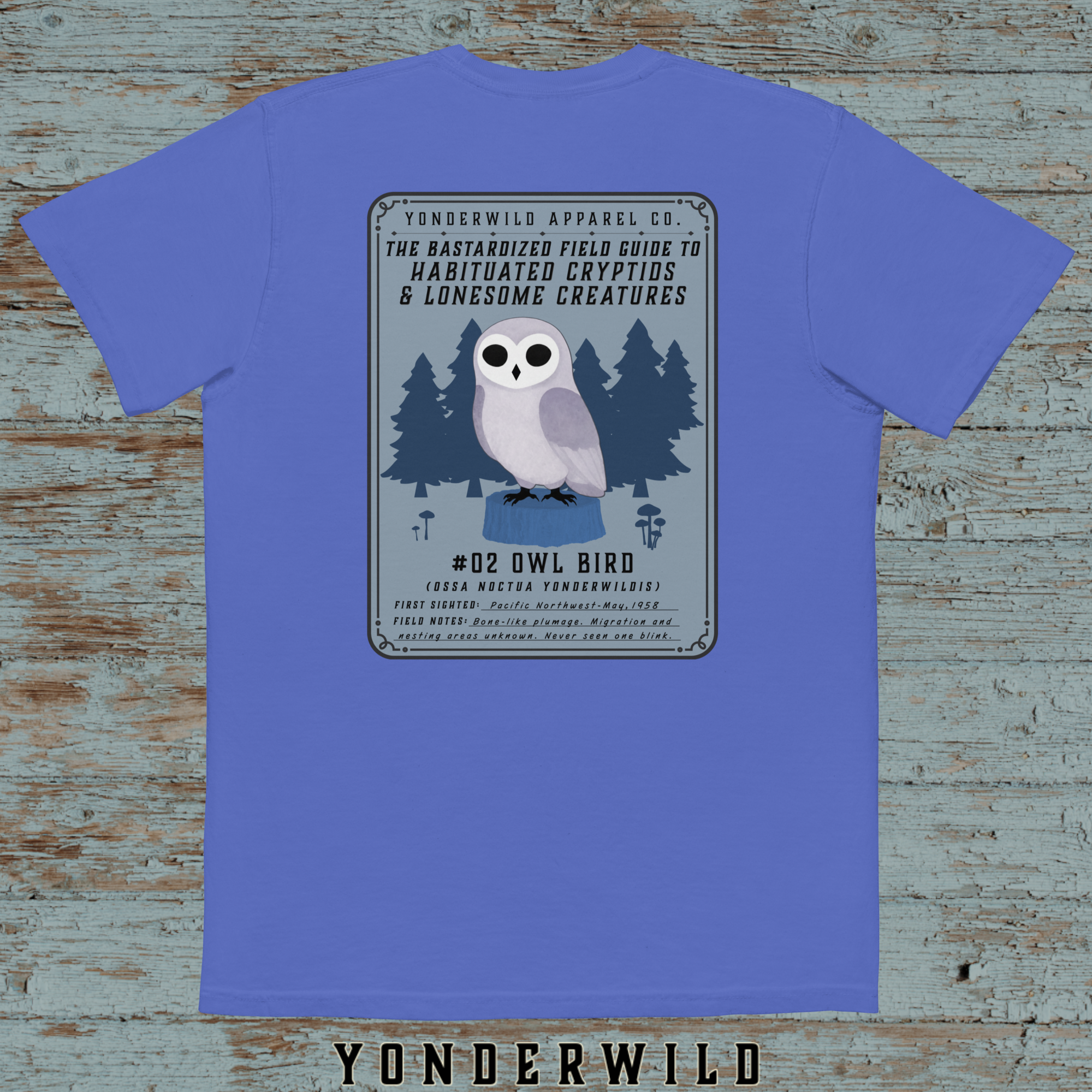 Field Guide Owl Bird Pocket Tee