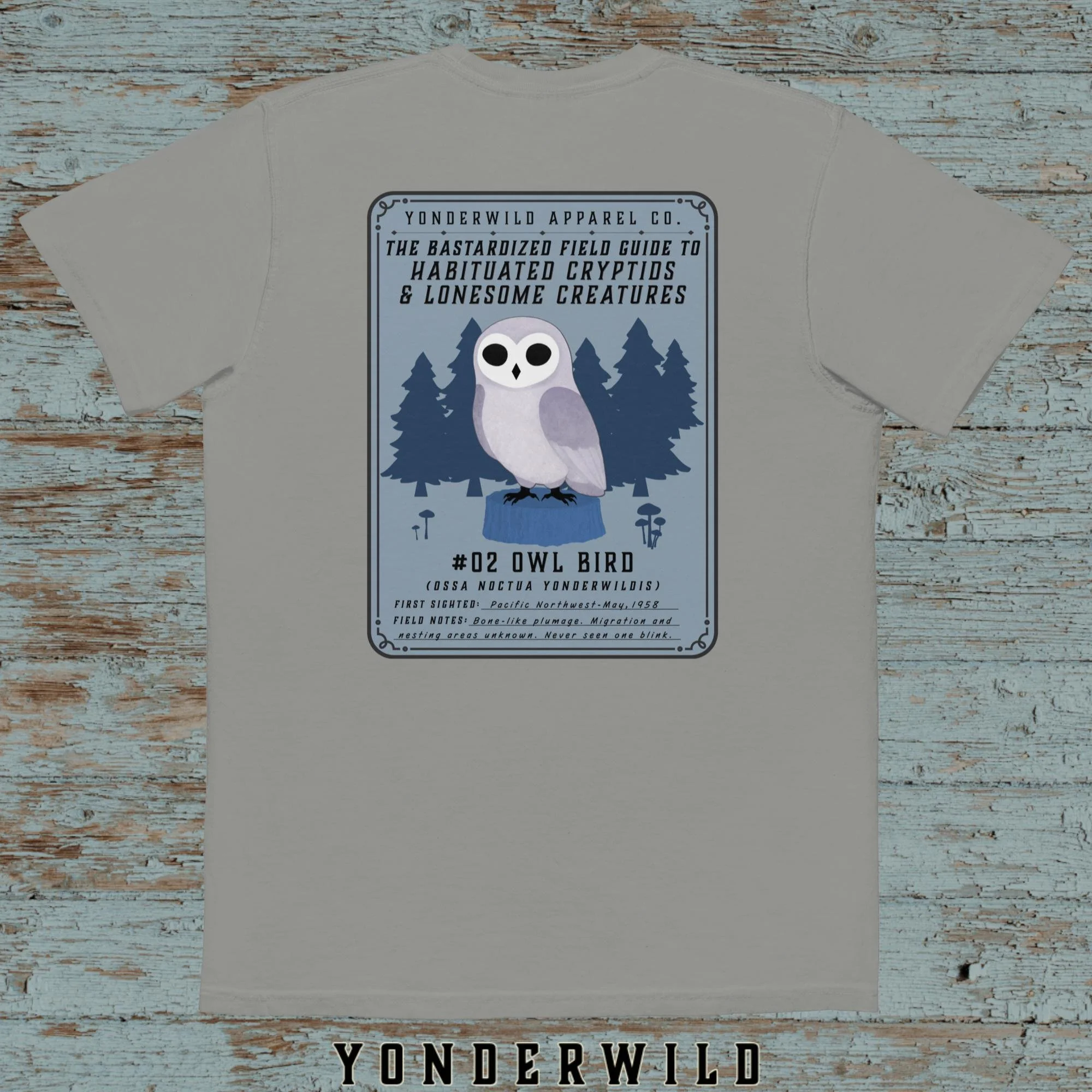 Field Guide Owl Bird Pocket Tee