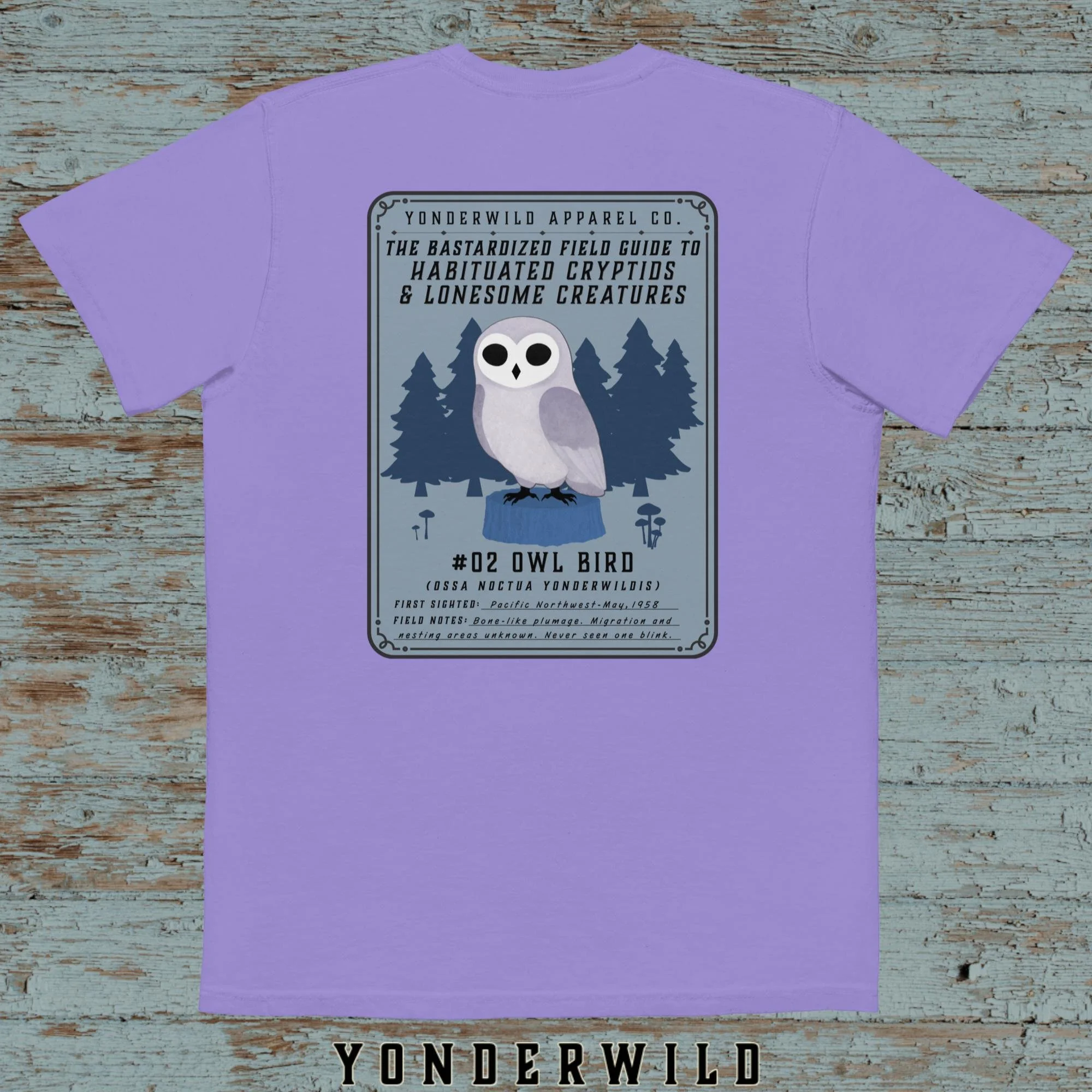 Field Guide Owl Bird Pocket Tee