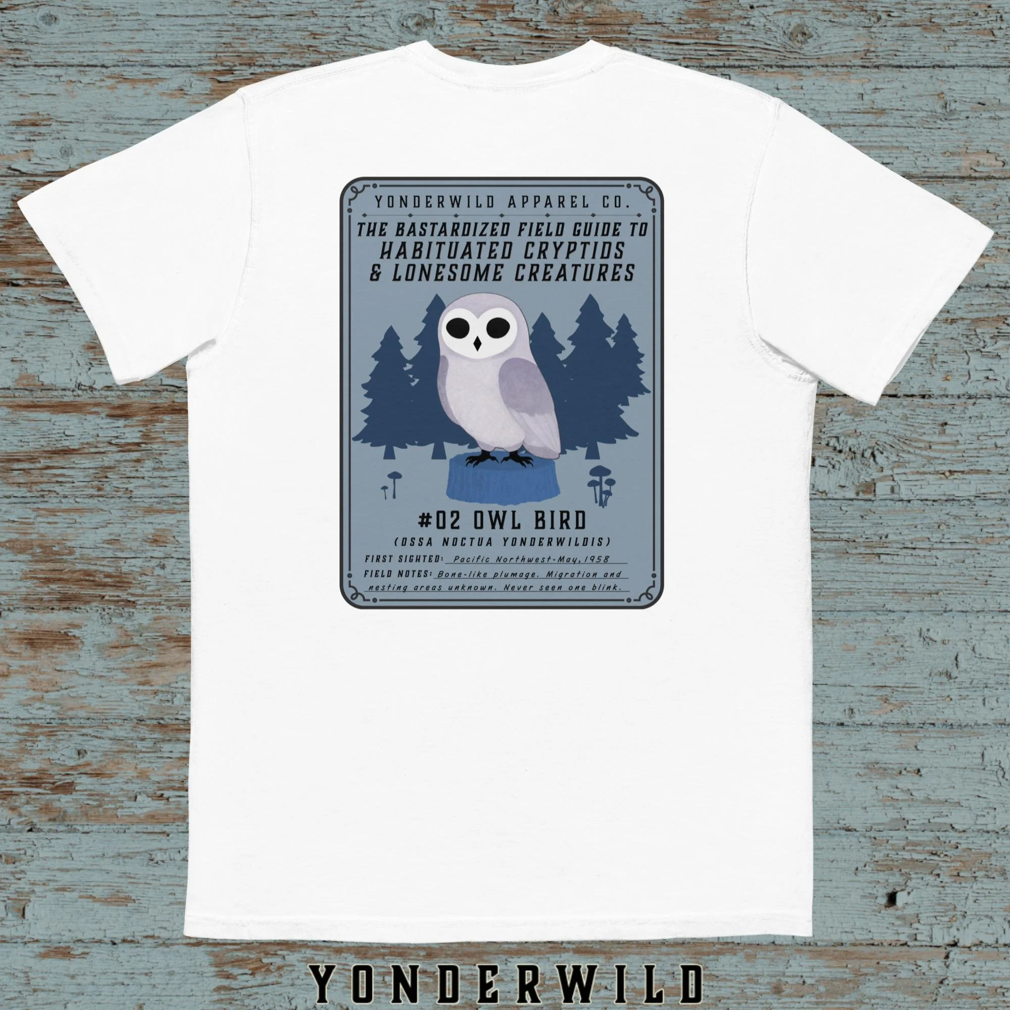 Field Guide Owl Bird Pocket Tee