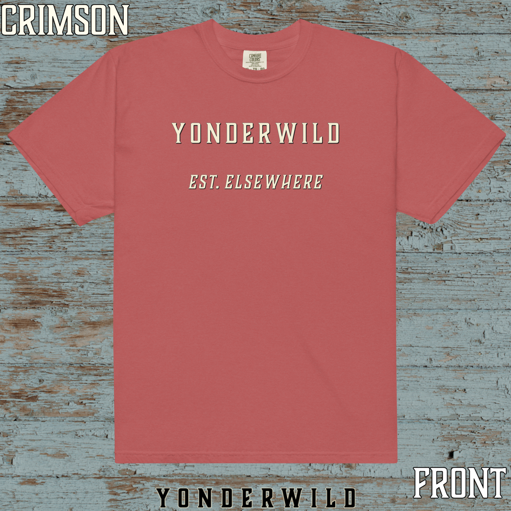 Classic Logo Short Sleeve Bone (Front) (Crimson).png