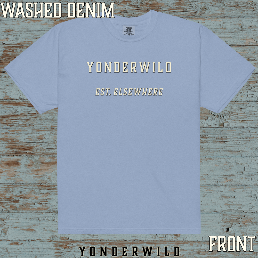 Classic Logo Short Sleeve Bone (Front) (Washed Denim).png