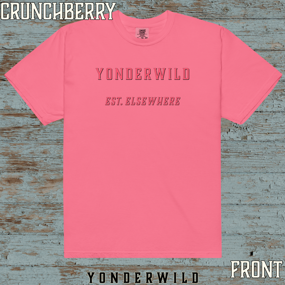 Varsity Logo Short Sleeve Sunset (Front) (Crunchberry).png