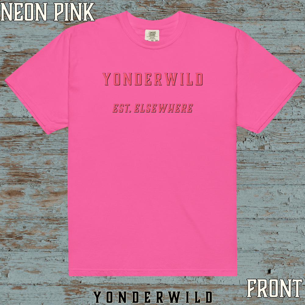 Varsity Logo Short Sleeve Sunset (Front) (Neon Pink).png