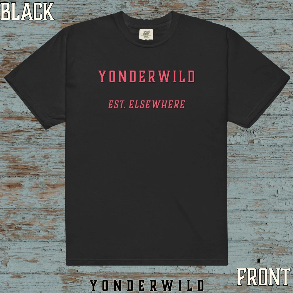 Varsity Logo Short Sleeve Sunset (Front) (Black).png