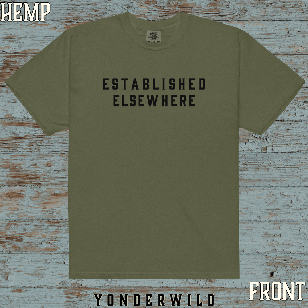Established Short Sleeve Coal (Front) (Hemp).png
