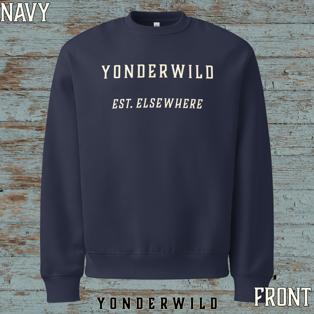 Varsity Logo Oversized Heavyweight Sweatshirt Bone (Navy) (Front).png