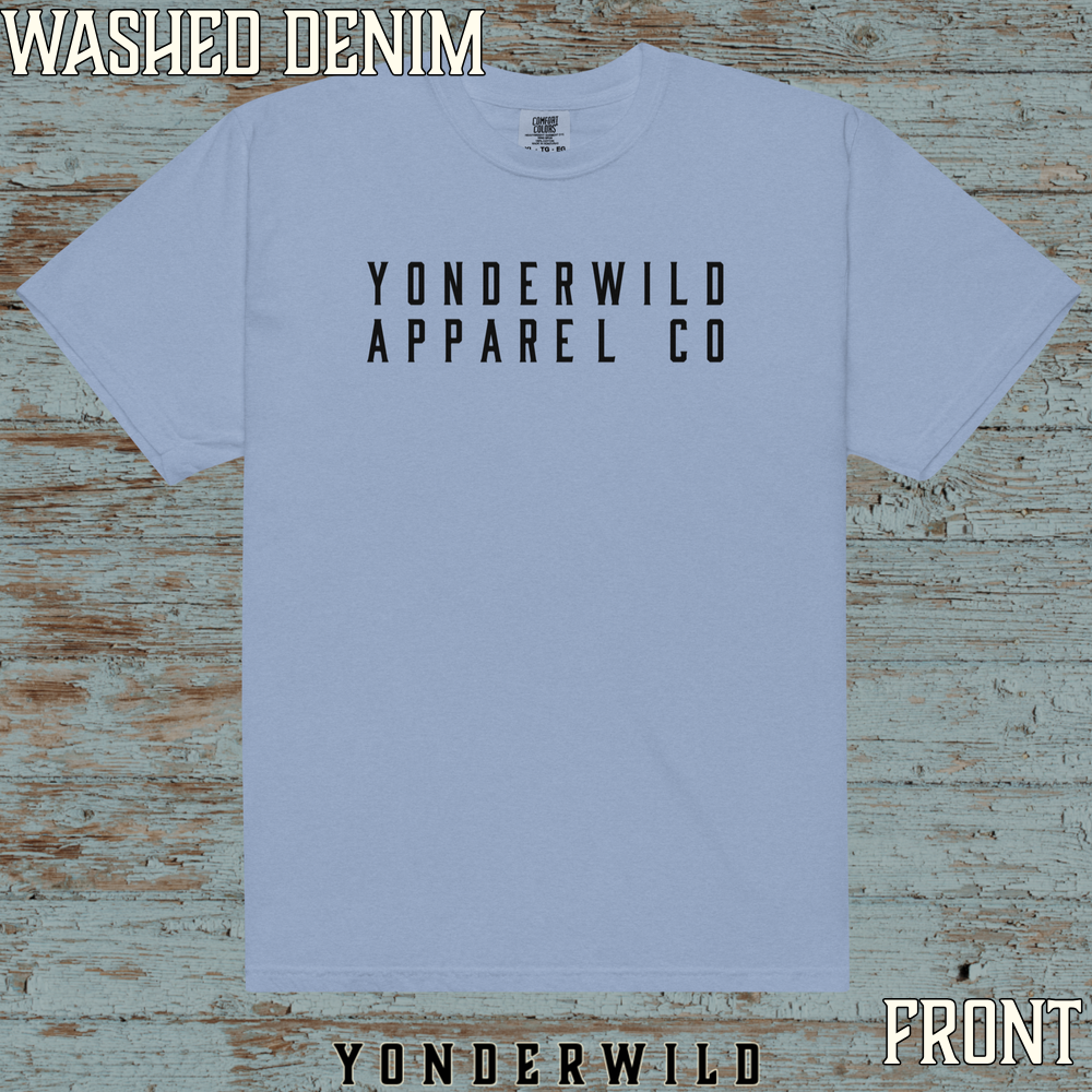 YAC Throwback Short Sleeve Coal (Front) (Washed Denim).png