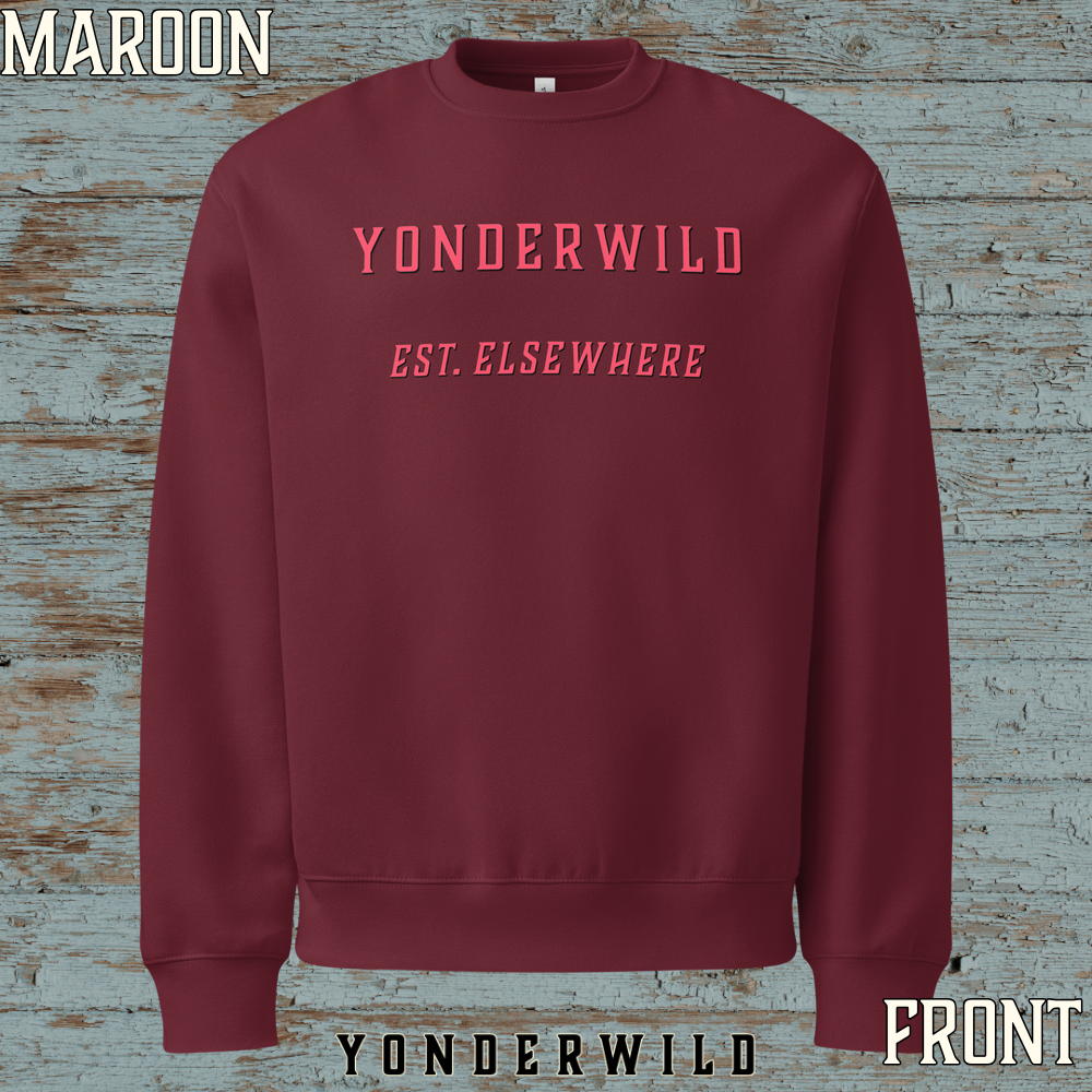 Varsity Logo Oversized Heavyweight Sweatshirt Sunset (Maroon) (Front).png