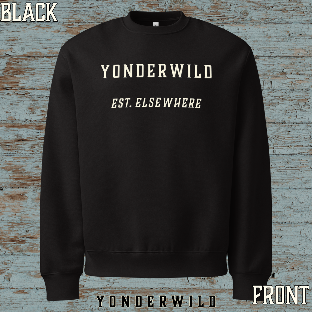 Varsity Logo Oversized Heavyweight Sweatshirt Bone (Black) (Front).png