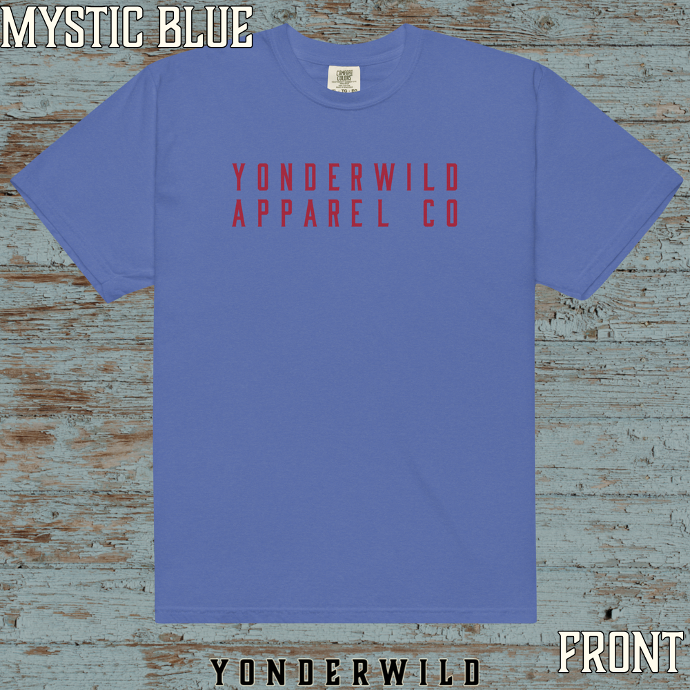 YAC Throwback Short Sleeve Tee Sumac (Front) (Mystic Blue).png