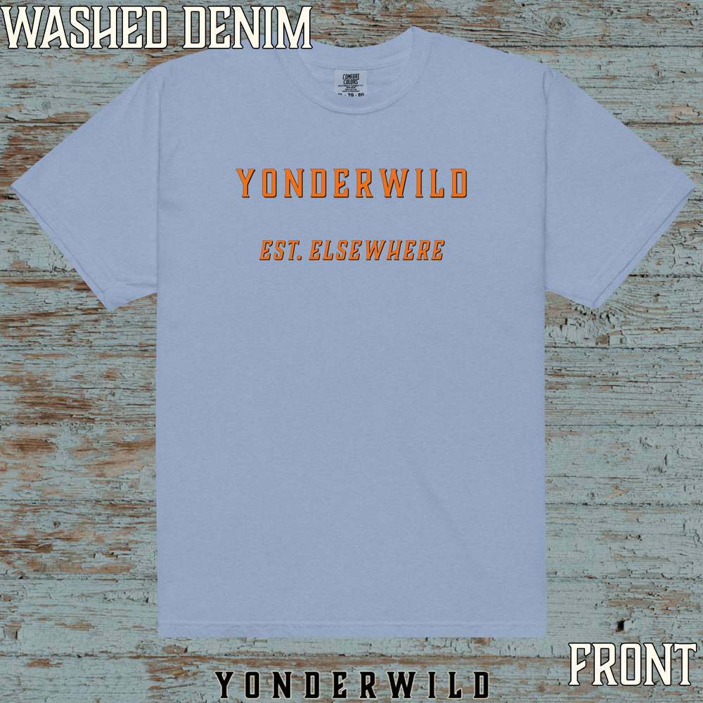 Classic Logo Short Sleeve Blaze (Front) (Washed Denim).png