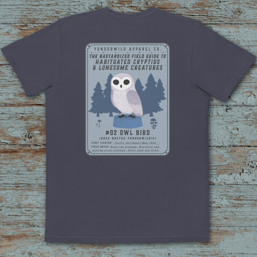 Field Guide Owl Bird Pocket Tee