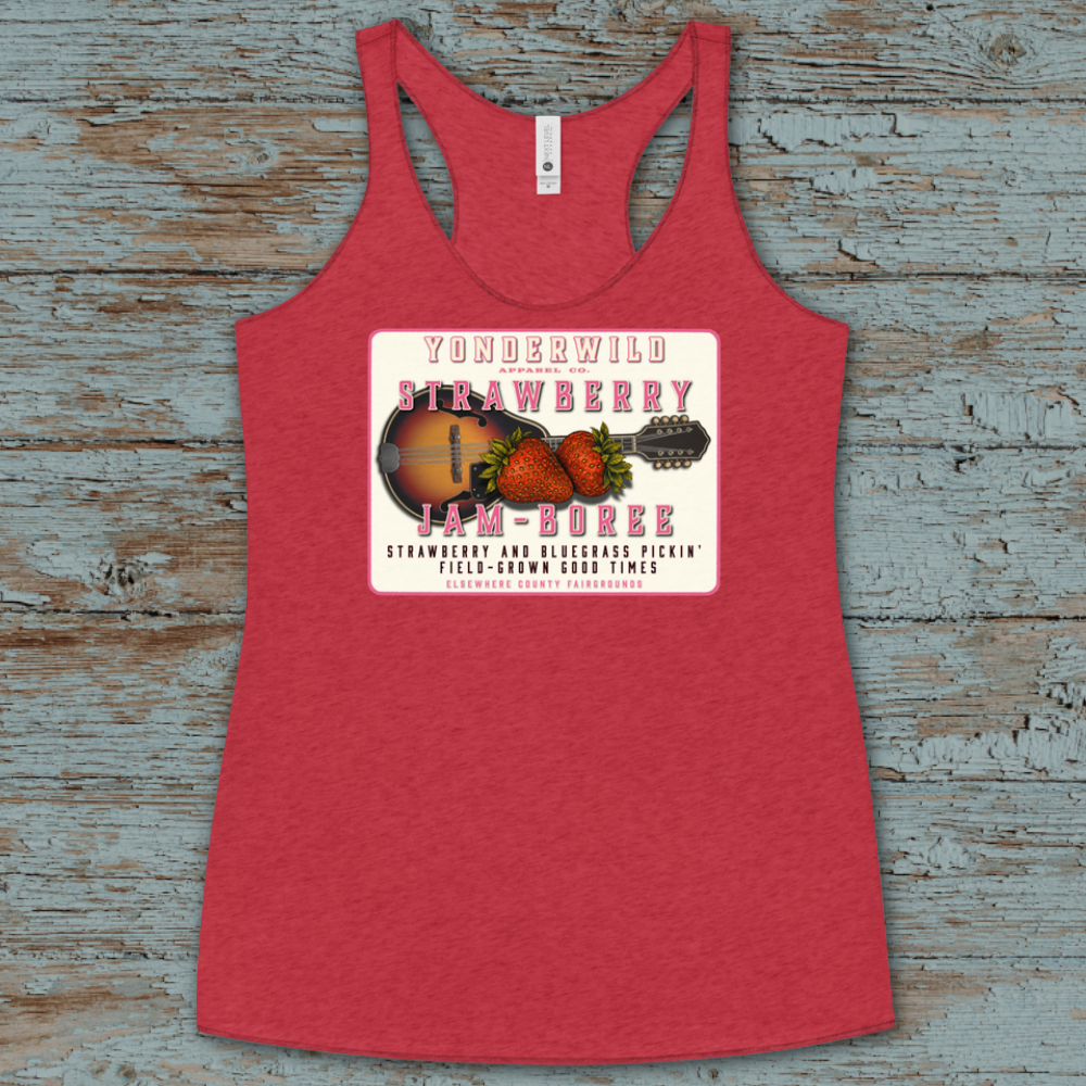 Strawberry Jam-Boree Women's Racerback Tank Top