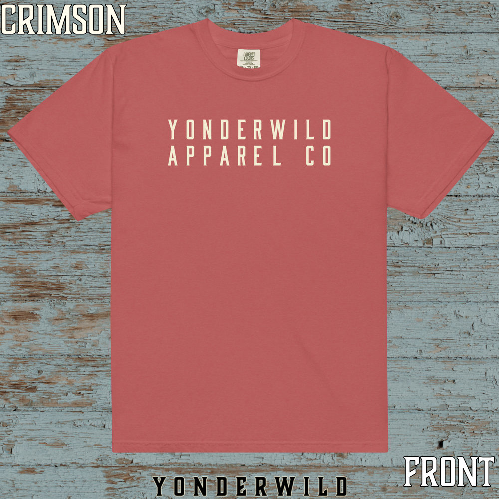 YAC Short Sleeve Tee Bone (Front) (Crimson).png