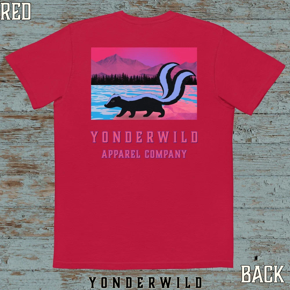 Twilight Twice Tail Short Sleeve Tee Sunset (Red).png