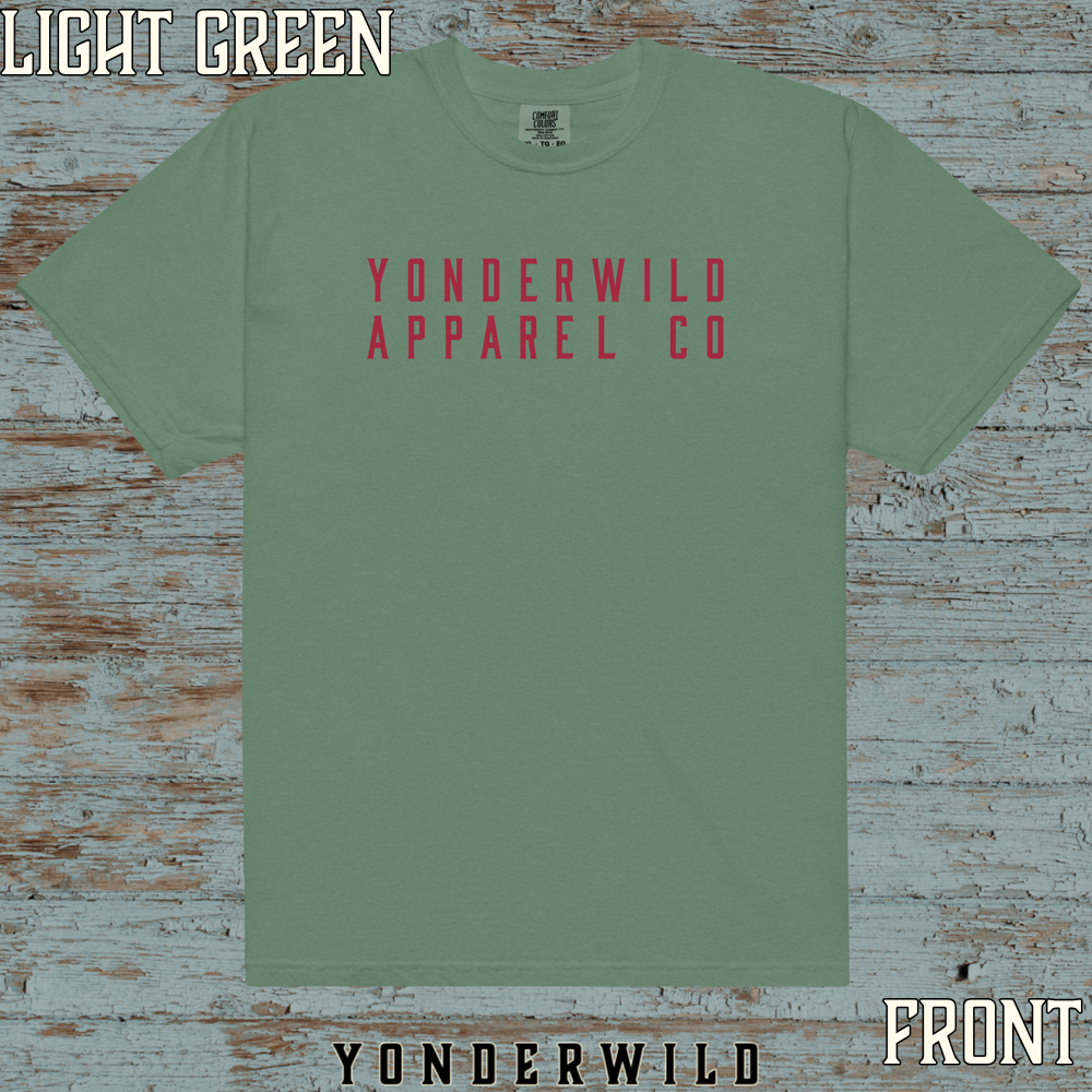 YAC Throwback Short Sleeve Tee Sumac (Front) (Light Green).png