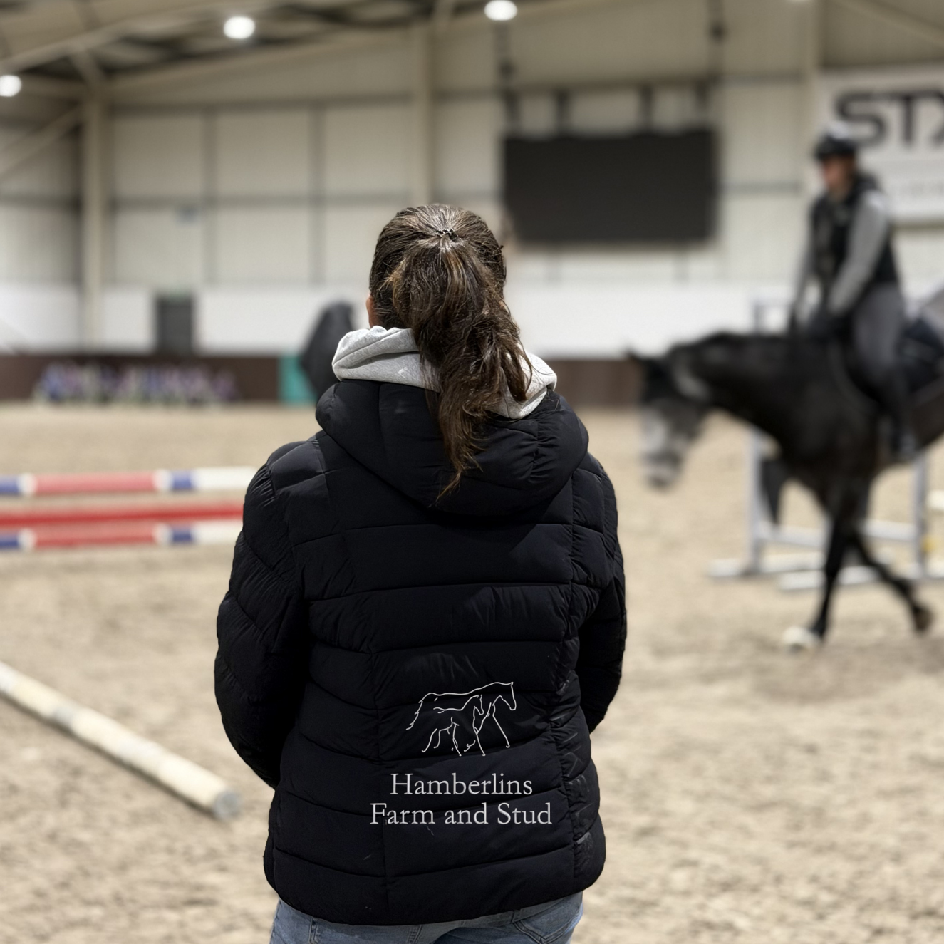 Content shoot of a show jumper  in Hertfordshire, produced by Coyne&Co.
