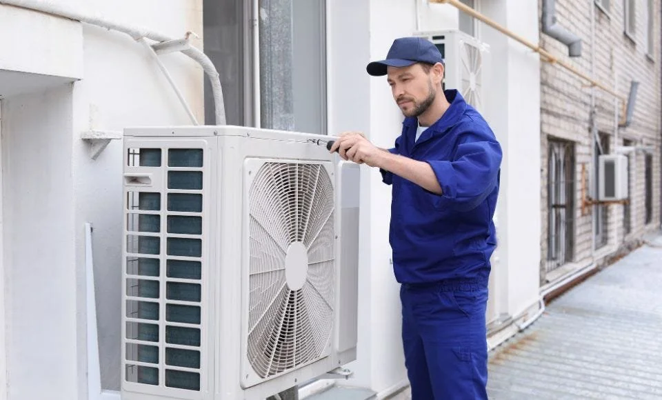 Moderne Wärmepumpe Installation