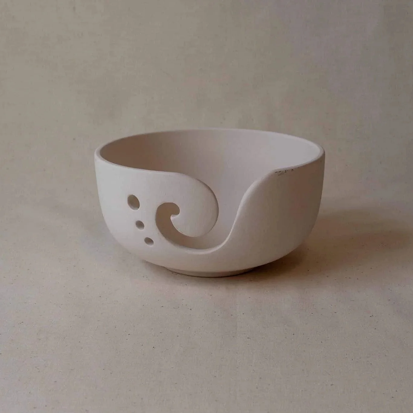 Keramik strikkeskål til garn