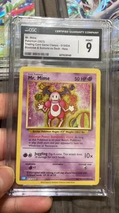 Rare Mr. Mime Pokémon Card - Mint 9