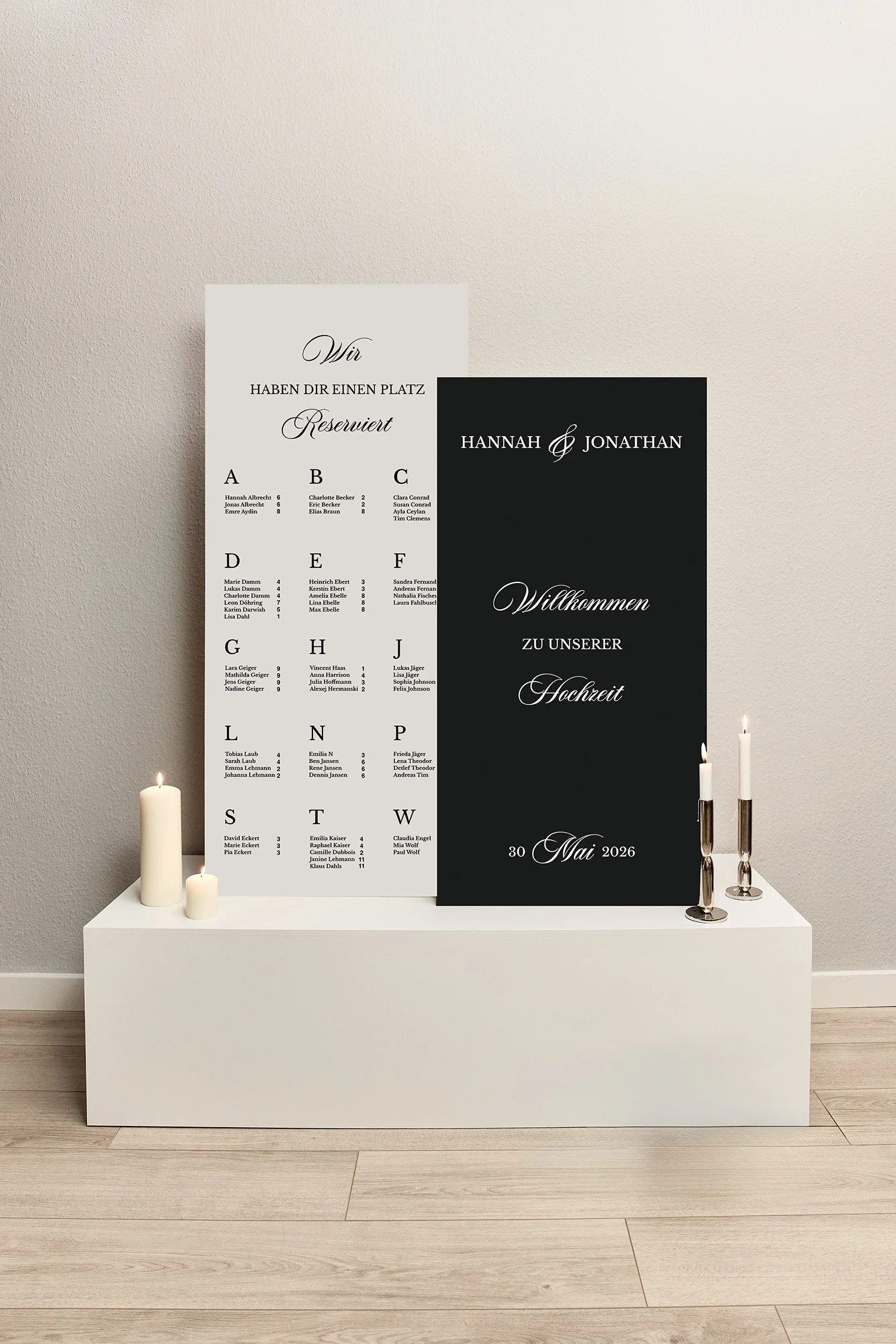 Sitzplan-Hochzeit-Wedding-Schild-Willkommensschild