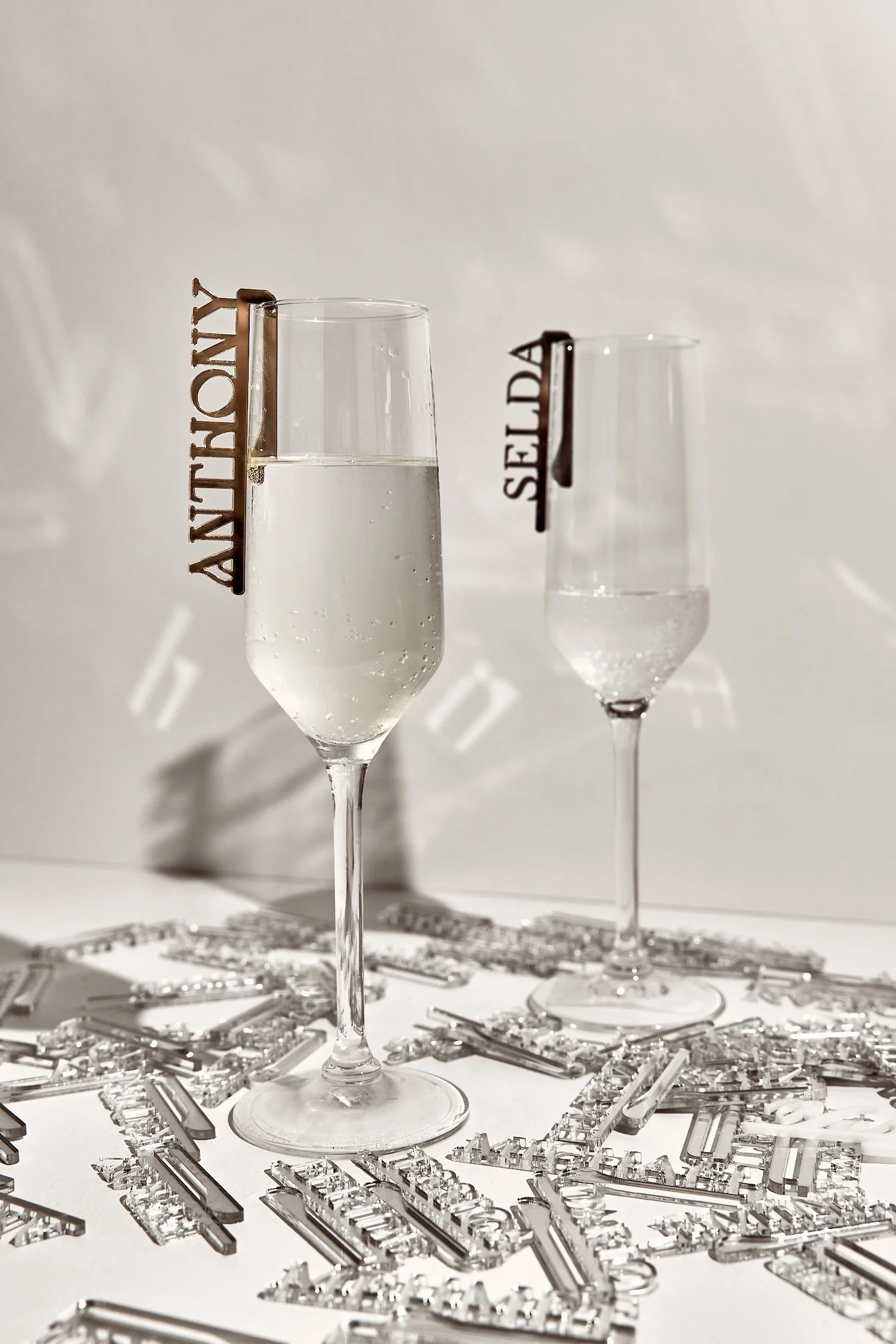 NAMENSANHÄNGER SEKTGLAS