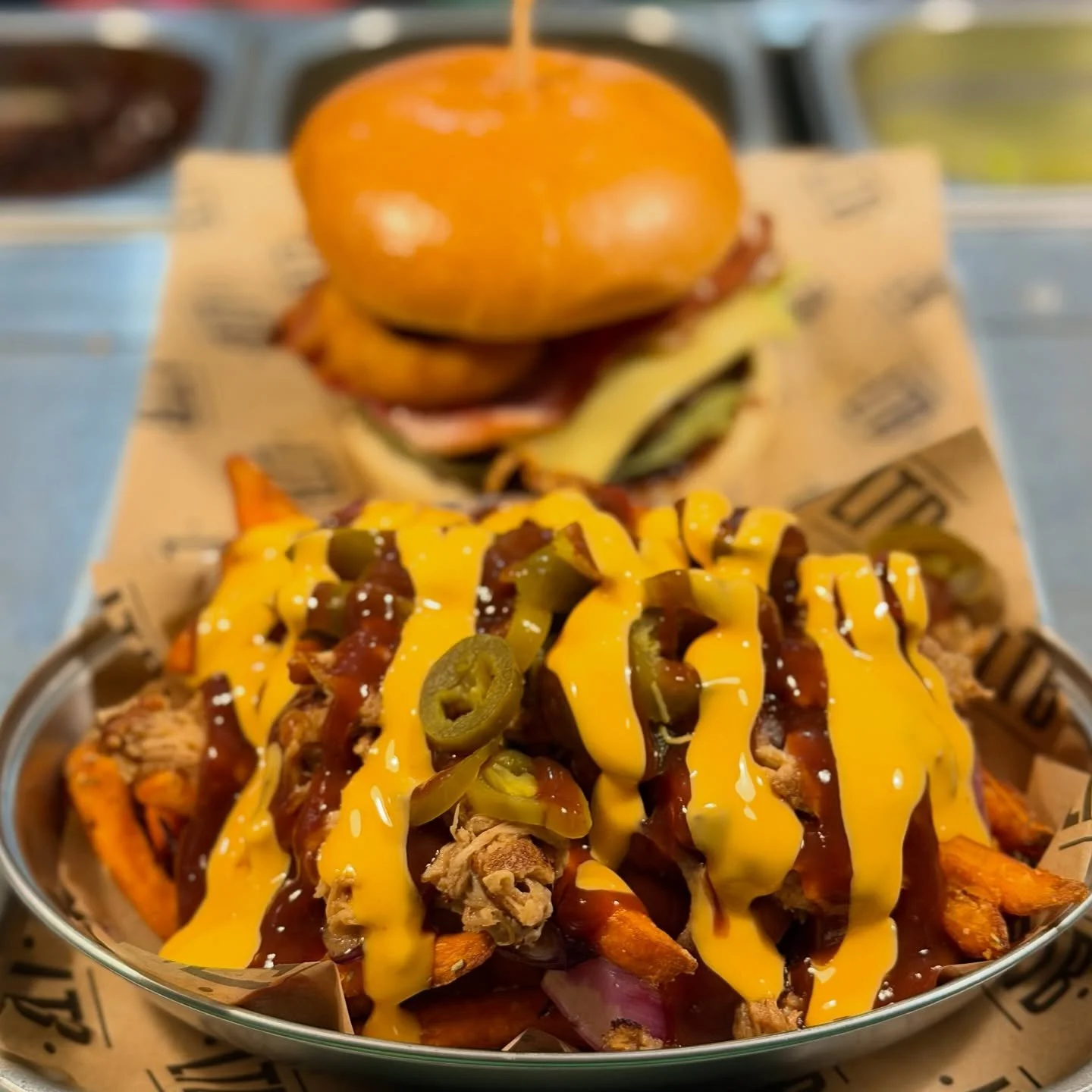 Crispy chicken stacked high, fries loaded to the max 😮&zwj;🔥
One bite and it&rsquo;s game over.
Messy, crunchy🤌🍔🍟