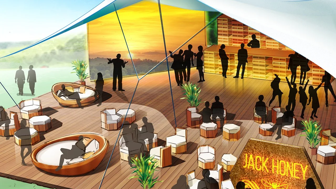 Promotional Whiskey tent.