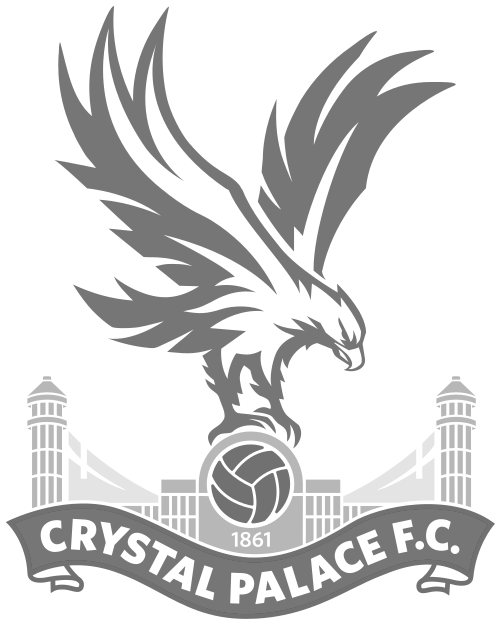 Logo of Crystal Palace F.C. featuring an eagle with outstretched wings perched over a soccer ball, with a bridge and the text 'Crystal Palace F.C. 1861'.