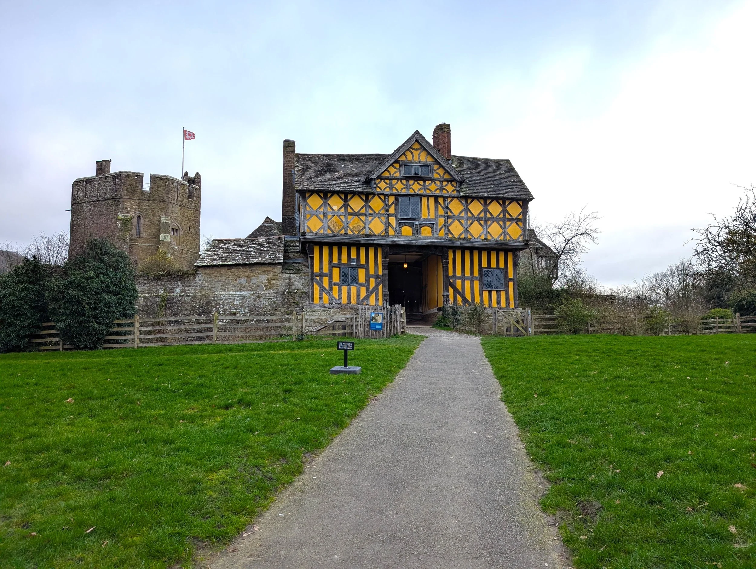 Stokesay Castle in the morning light.