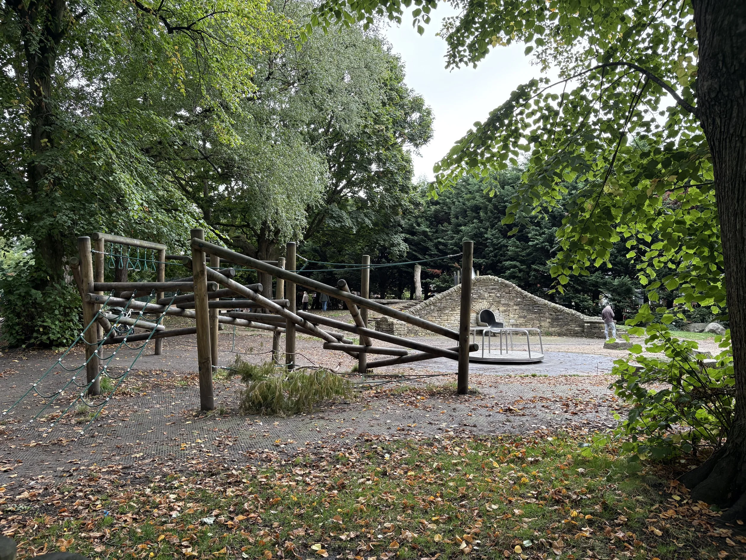 the children's play area at stamford park