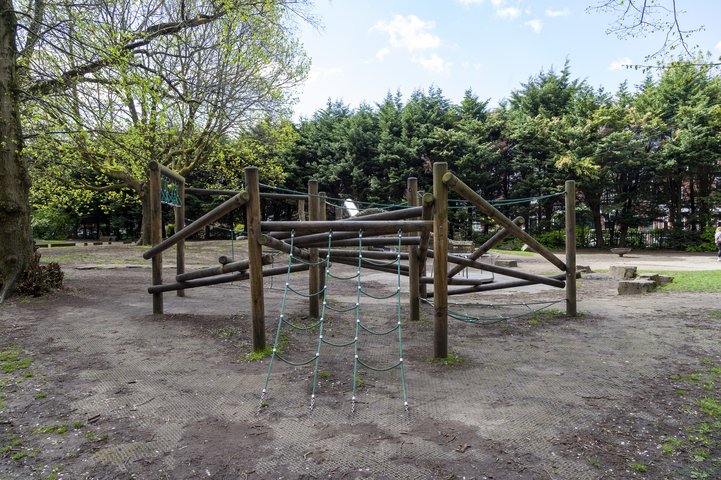 the children's play area at stamford park