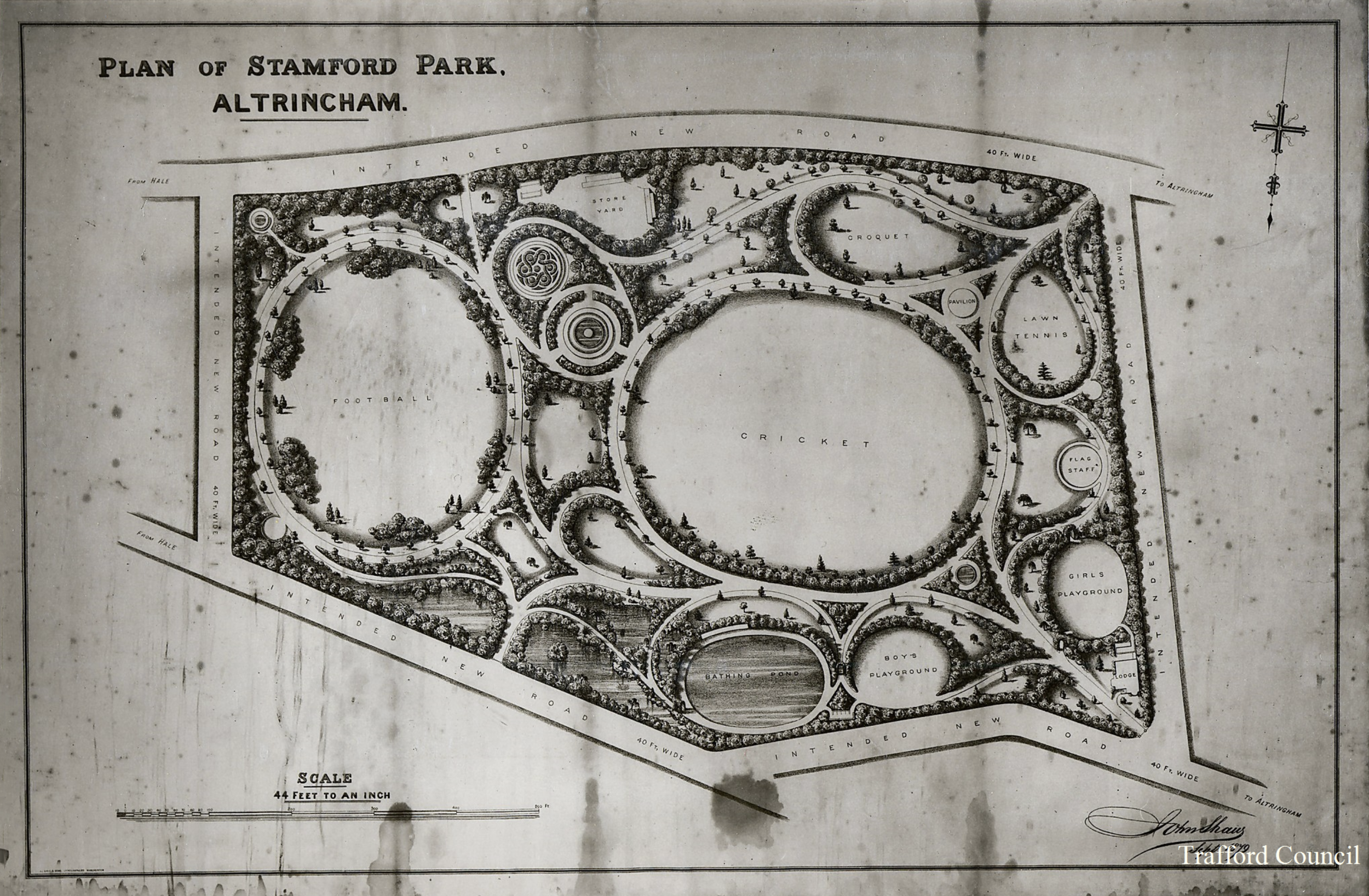 original plan of stamford park circa 1880s