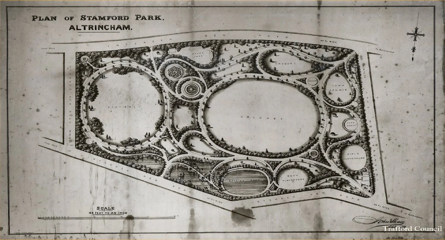 homepage history button - shows the original plan of stamford park from the 1880s