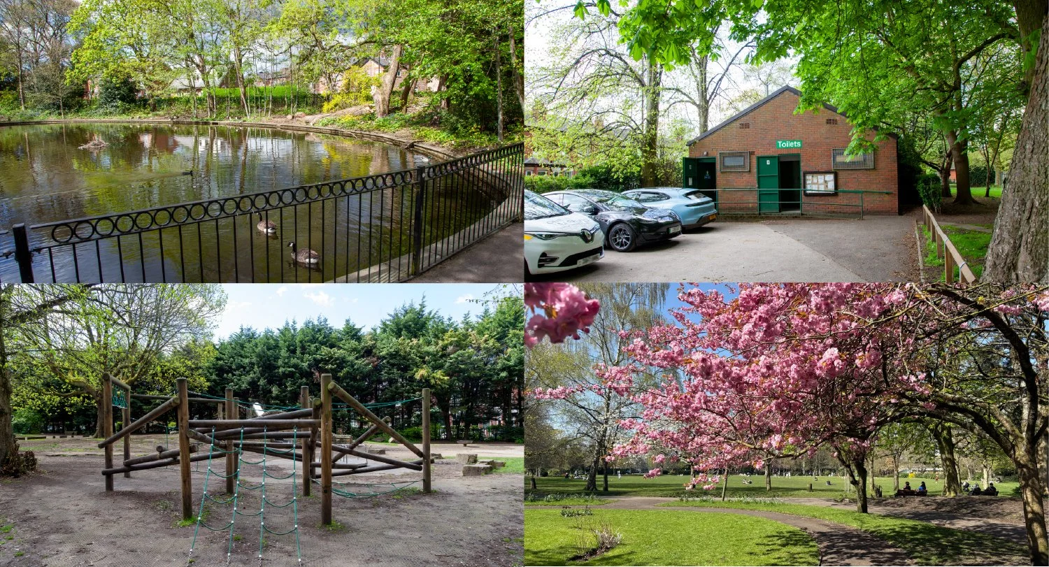 homepage facilities button showing an assortment of the facilities at stamford park