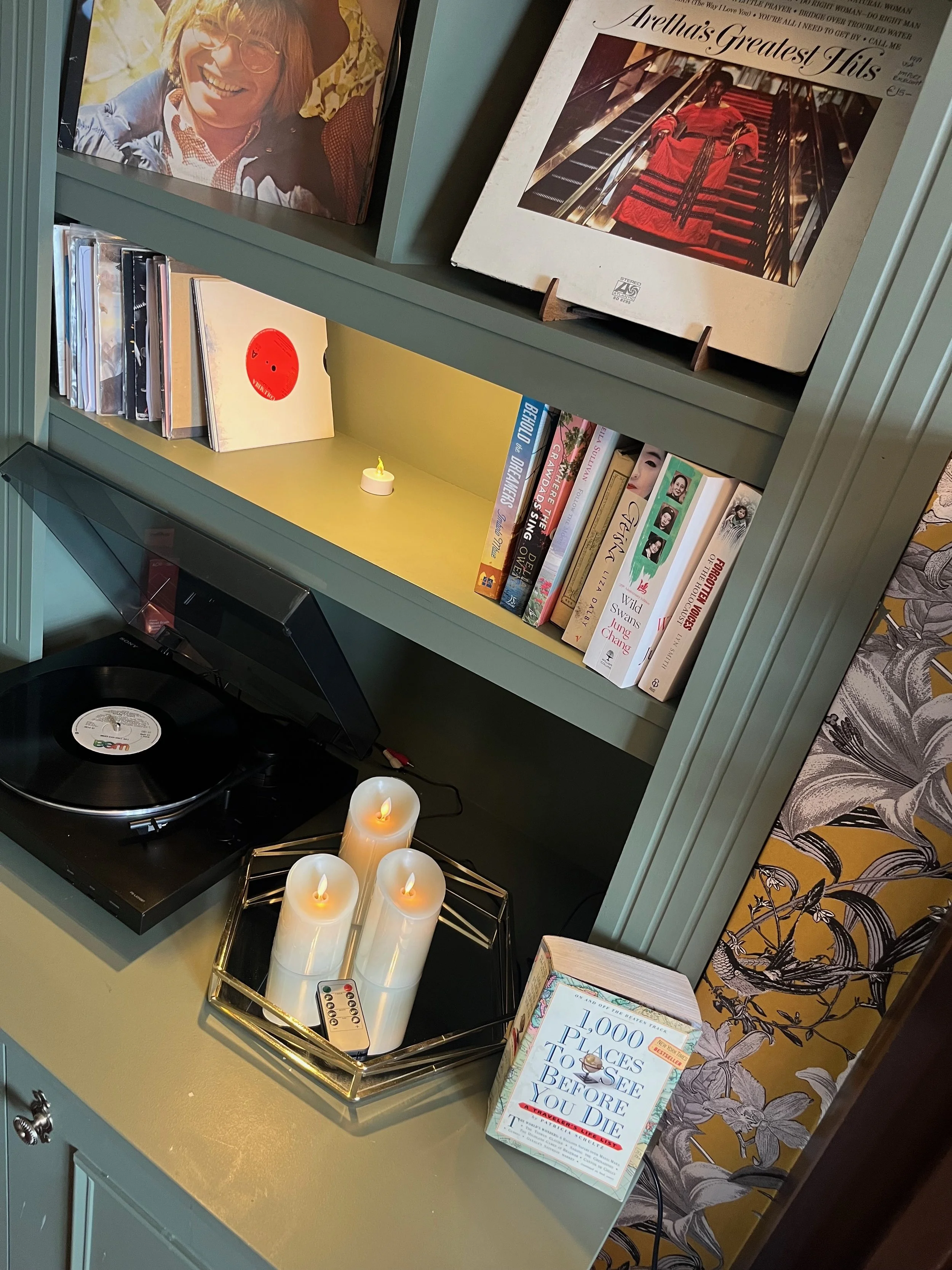 Books to browse and classic vinyl records to listen to