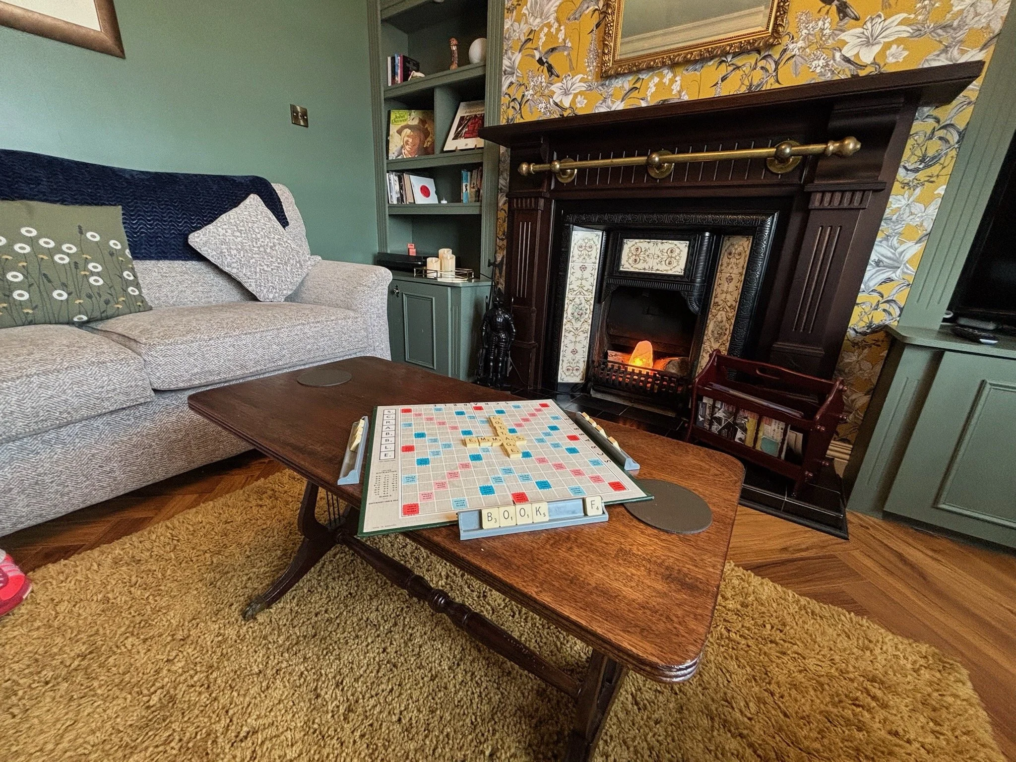 While away an afternoon playing traditional board games like scrabble and snakes & ladders