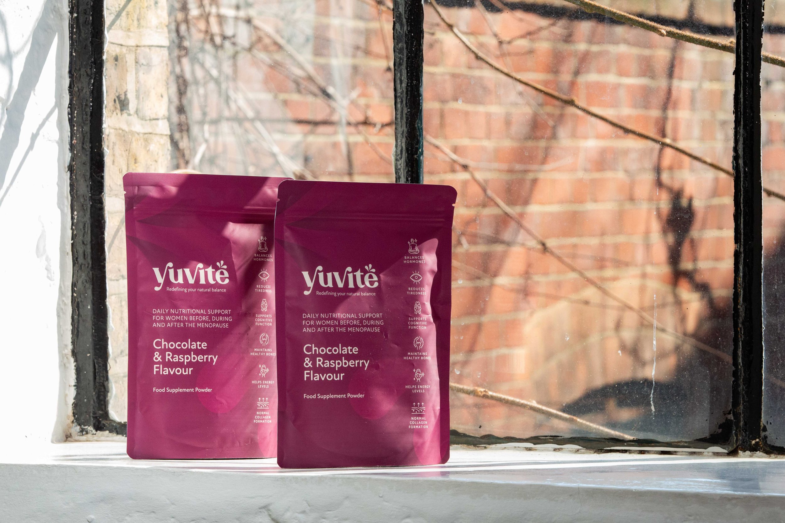 Yuvité Menopause Support Powder, Chocolate and Raspberry Flavour - 3 months