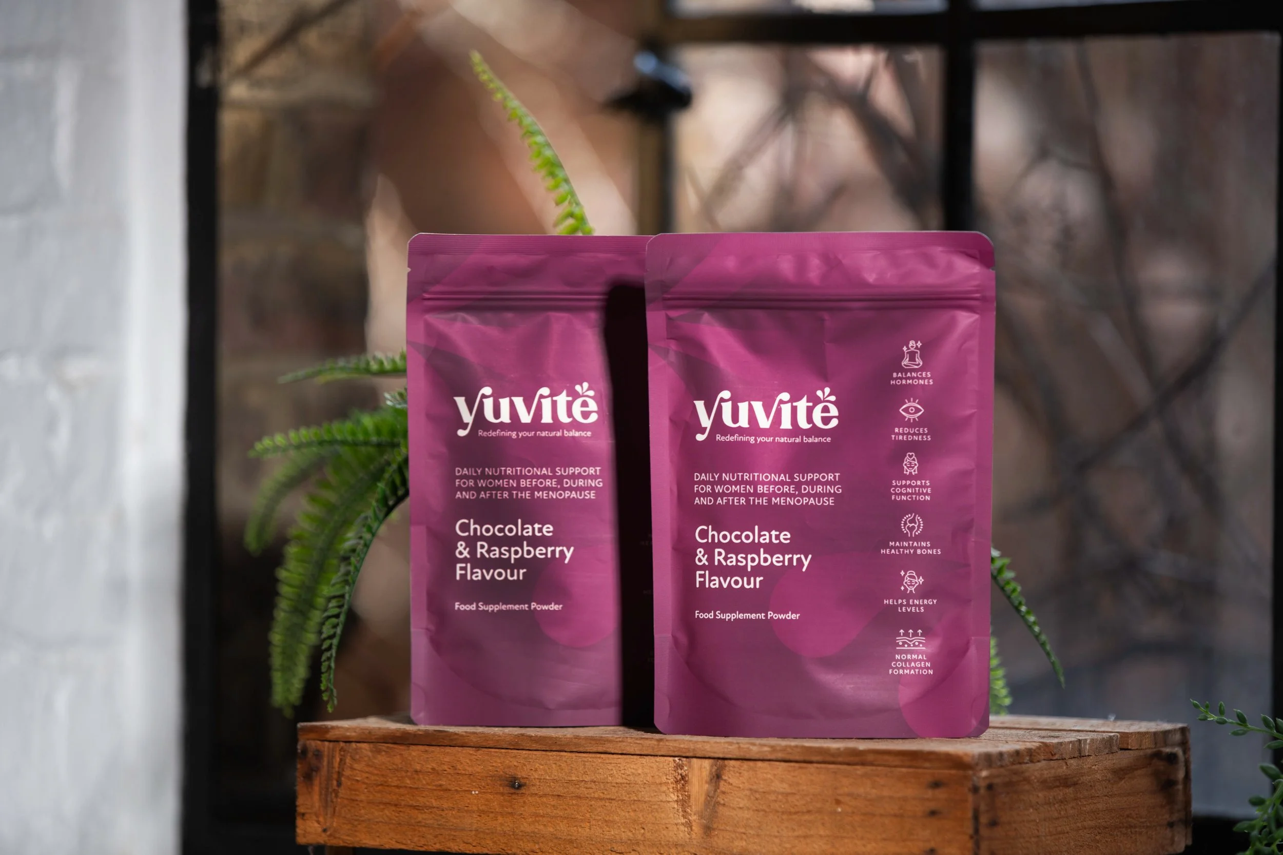 Yuvité Menopause Support Powder, Chocolate and Raspberry Flavour  - 2 months