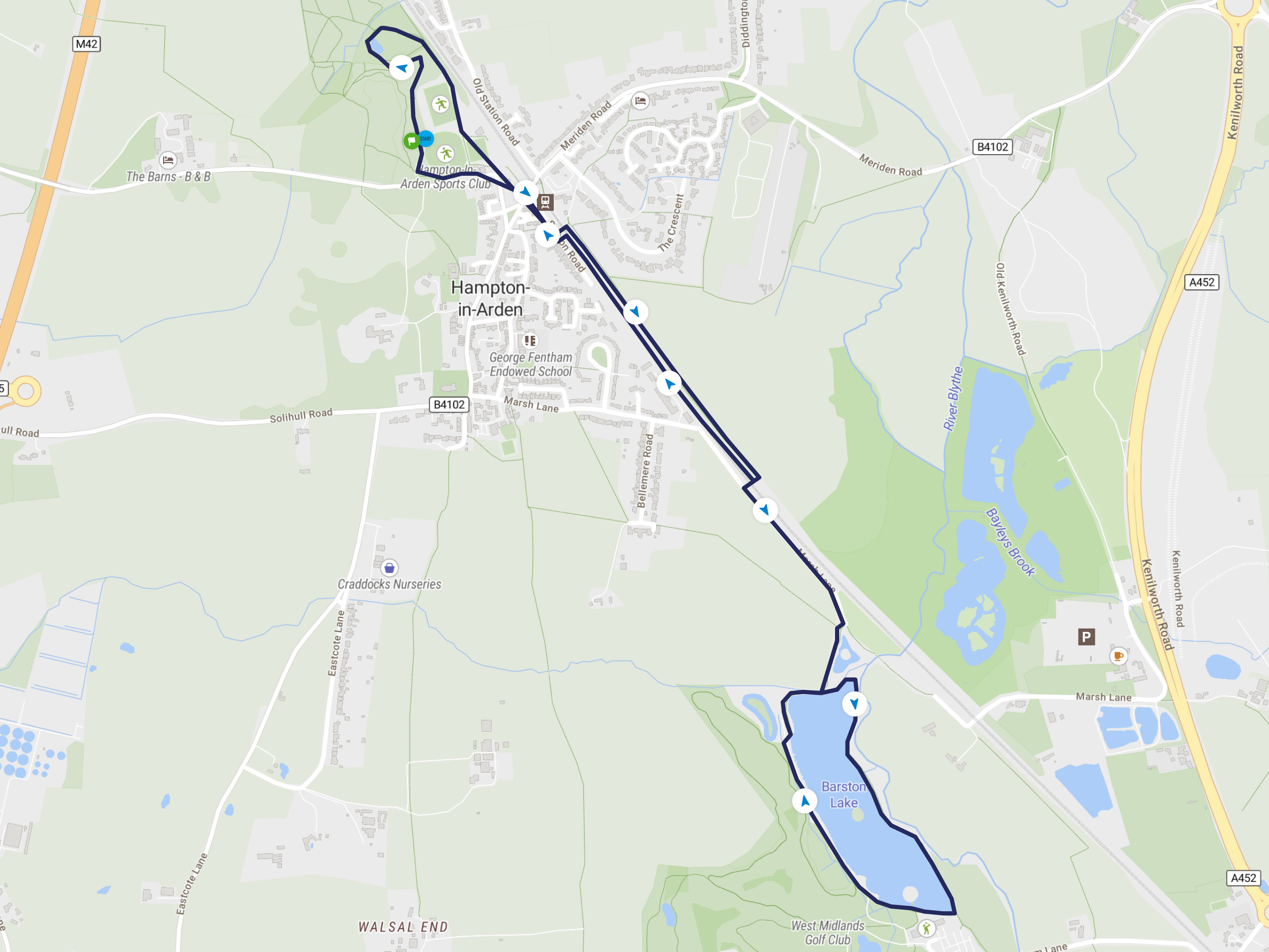 Hampton 2 Lakes route