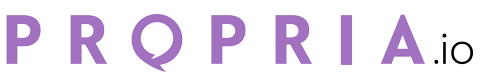 Logo of PROPRIA.io with purple text.