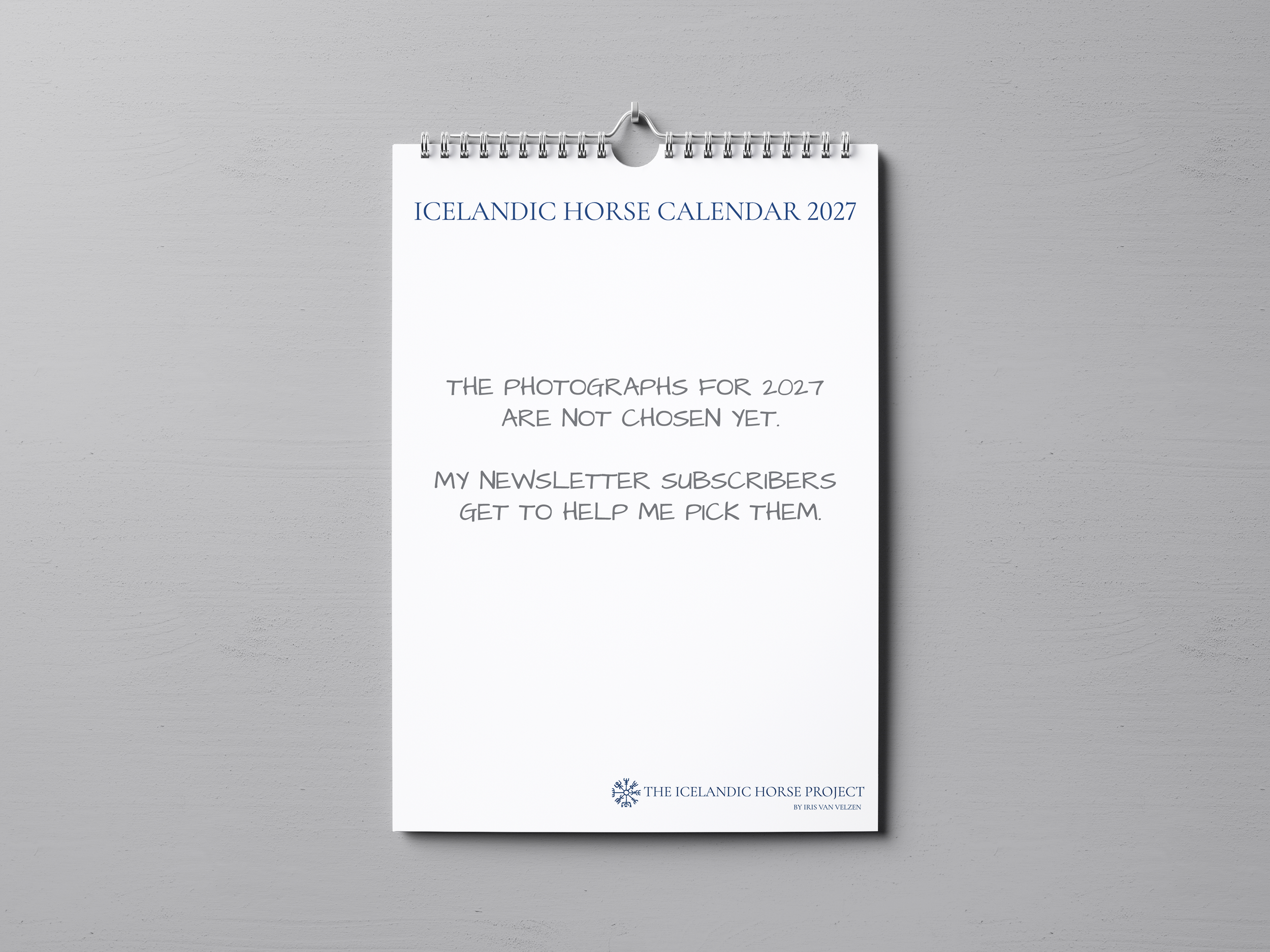 Icelandic Horse Calendar 2027          Pre-order until November 2nd 2026