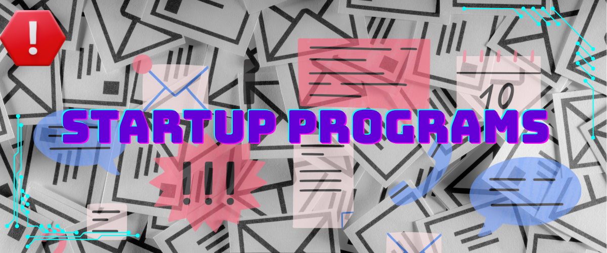 startup programs text and spam notifications in the background